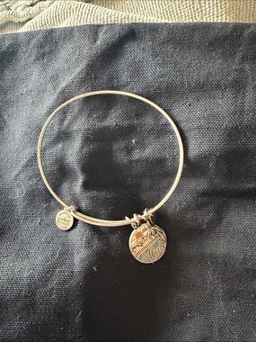 Alex and Ani Silver-Tone 'So Cal' Charm Bangle Bracelet